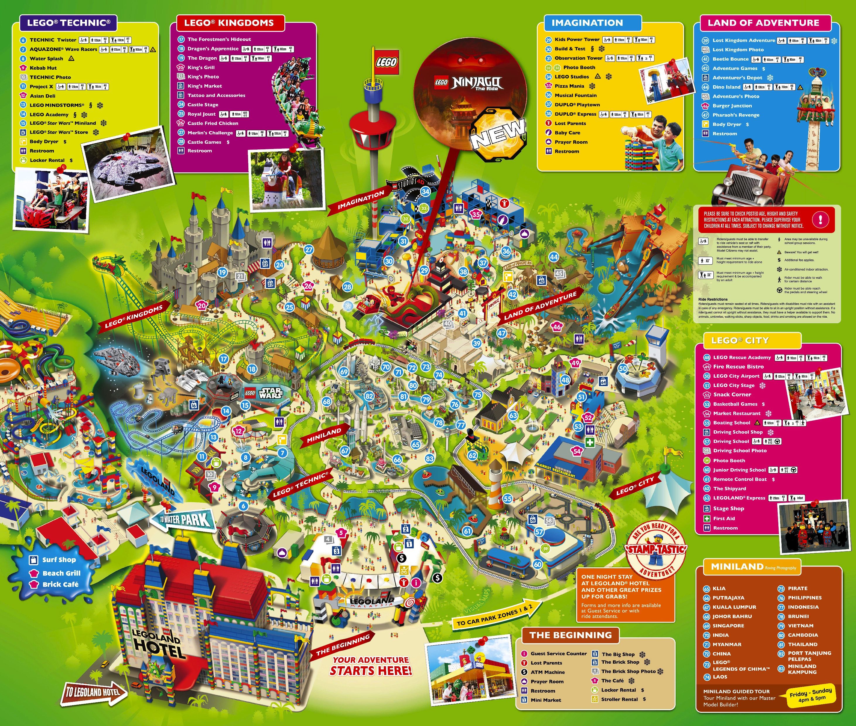 Map legoland Theme Park