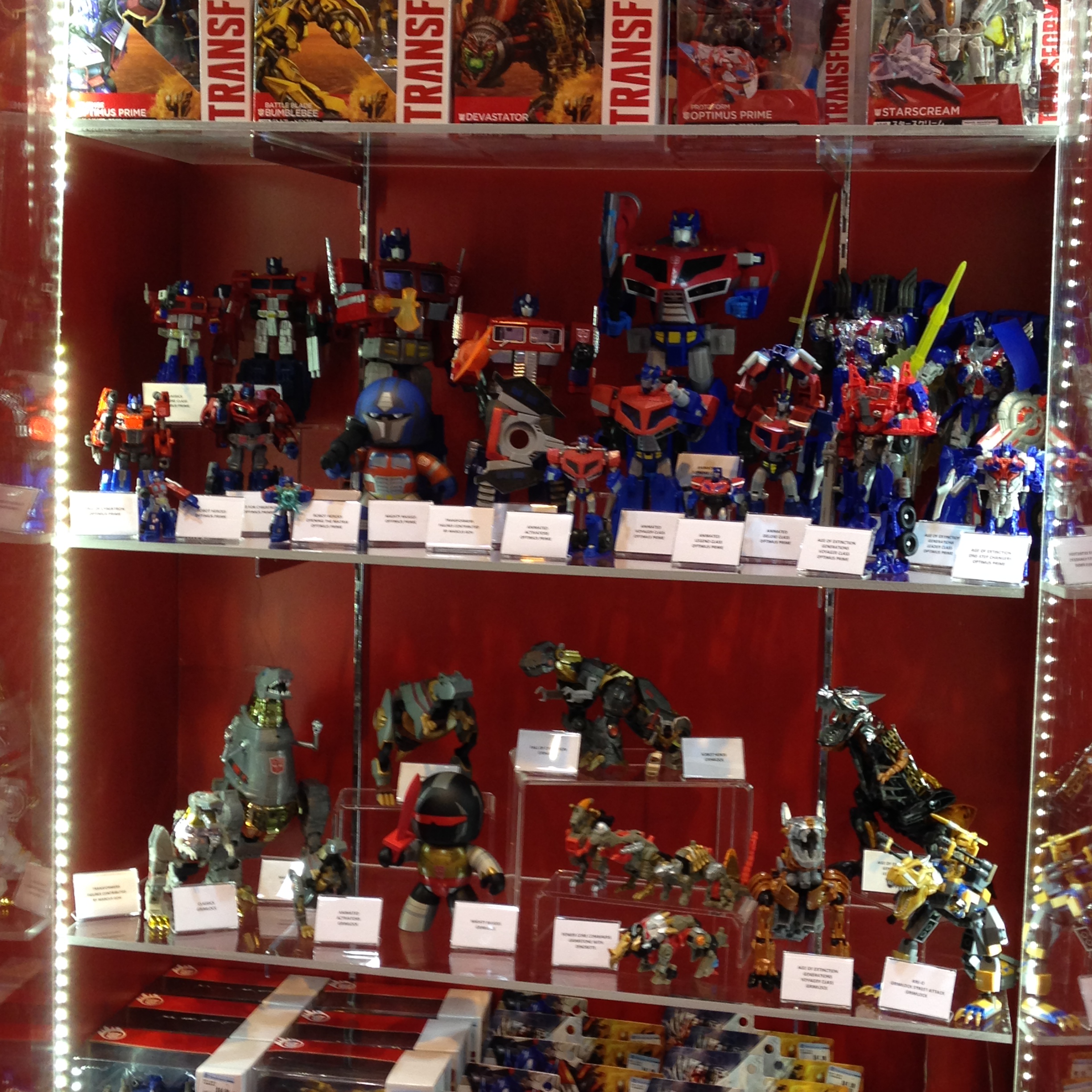 Transformers in the cabinet.