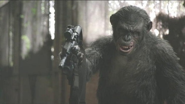 Koba (Toby Kebbell) wields a human weapon. (Yahoo Movies Singapore)