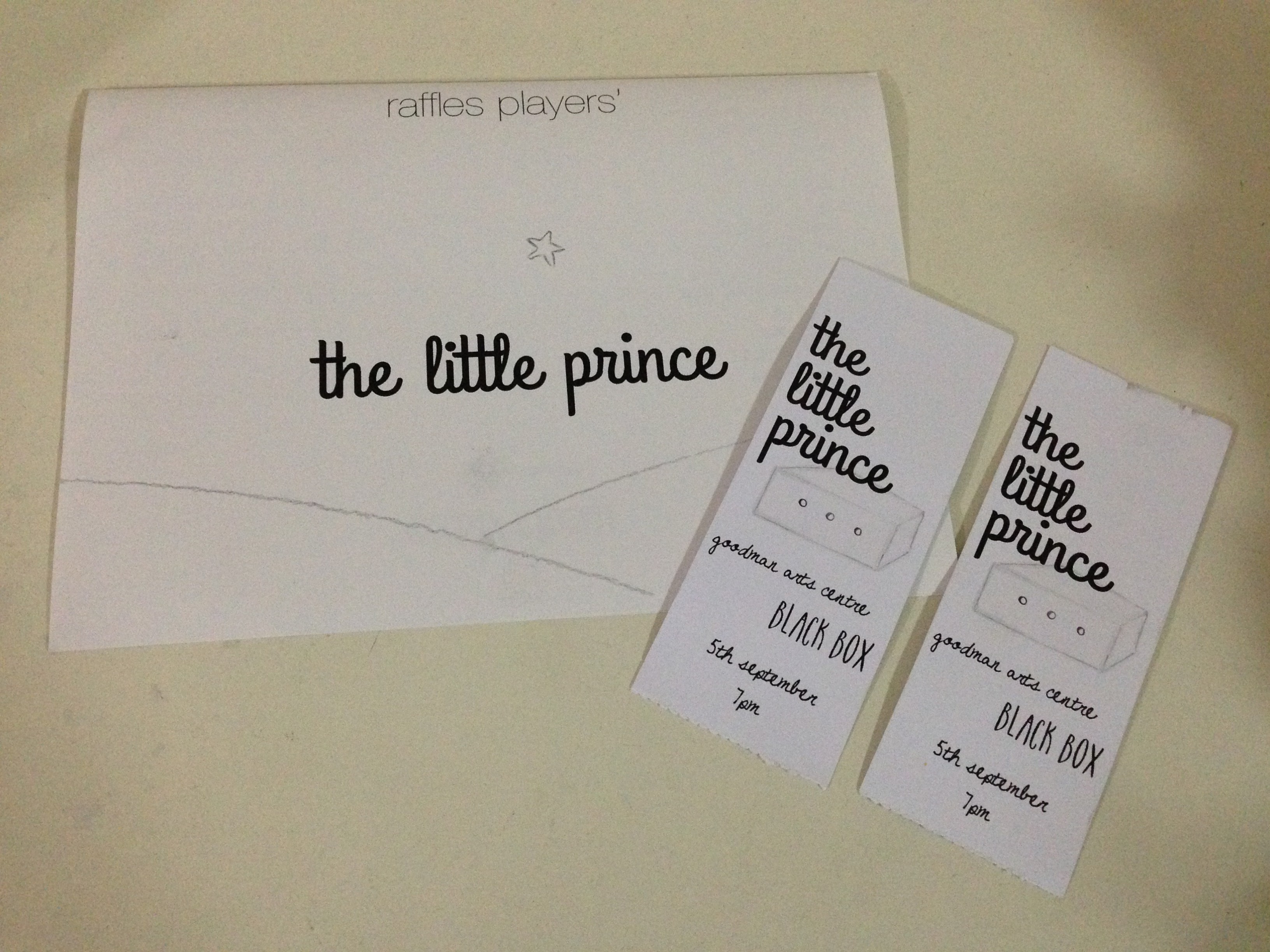 Tickets and Programme Booklet for "The Little Prince."