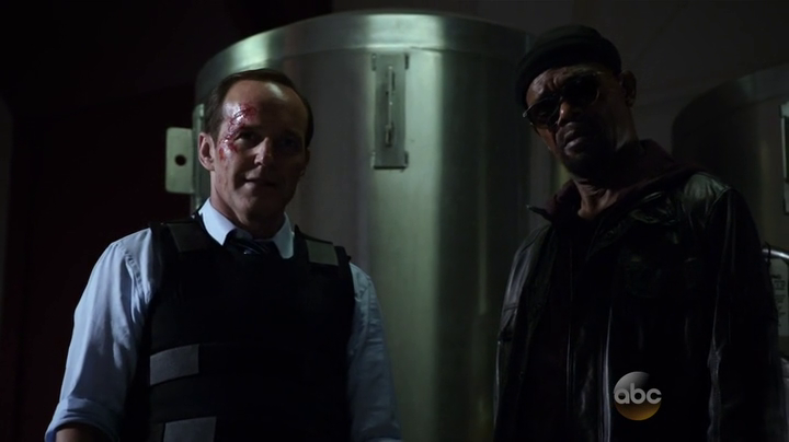 Phil Coulson & Nick Fury. (Agents of SHIELD S01E22)