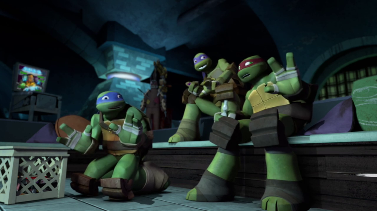 Horrified Turtles. (Teenage Mutant Ninja Turtles S02E18)