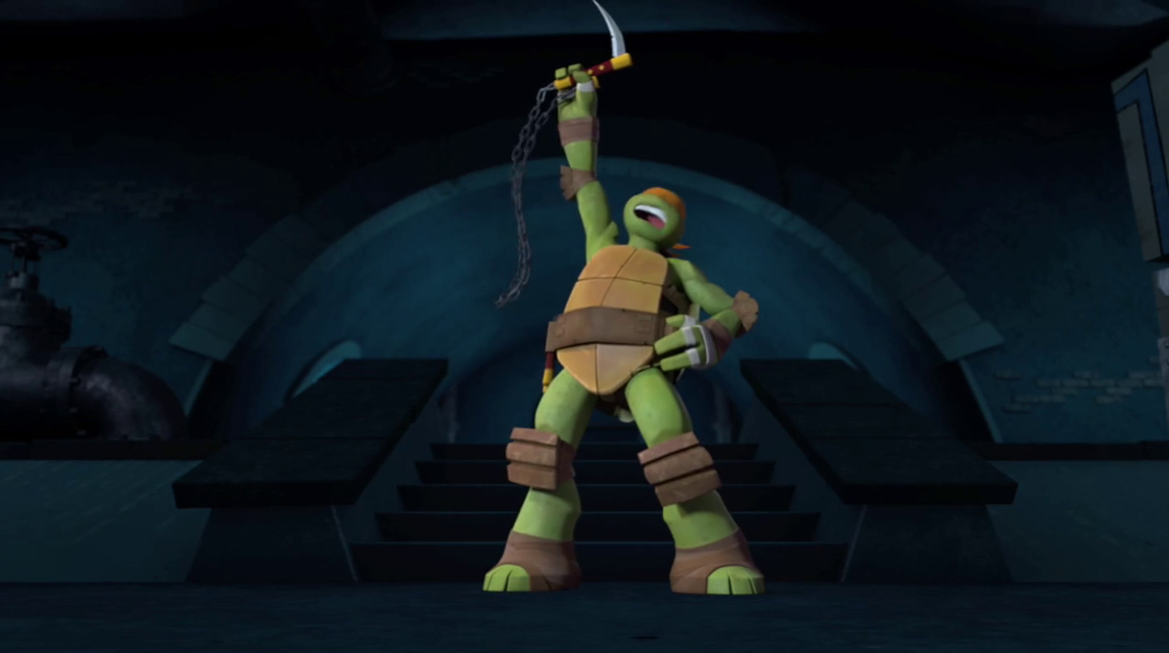 Mikey's kusarigama! (Teenage Mutant Ninja Turtles S02E18)