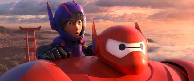 Hiro and Baymax flying. (Yahoo Movies Singapore)