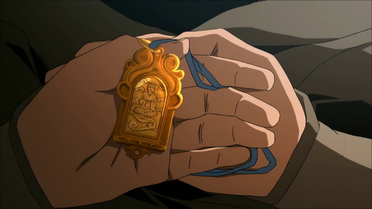 Guru Laghima's amulet. (The Legend of Korra S03E12)