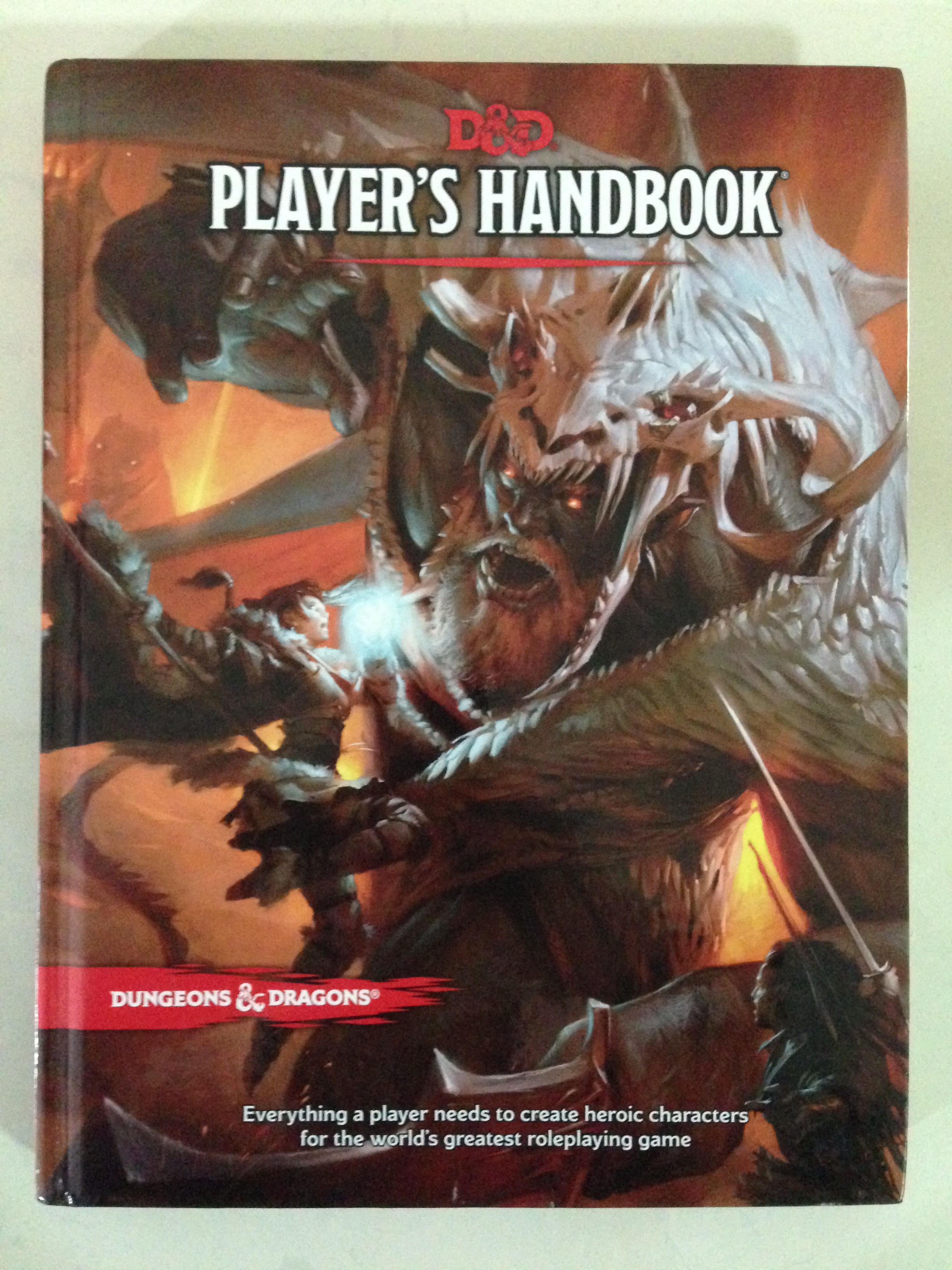Cover to Player's Handbook, A Core Rulebook for Dungeons & Dragons 5th Edition