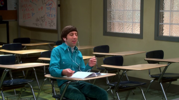 Student Howard. (The Big Bang Theory S08E02)