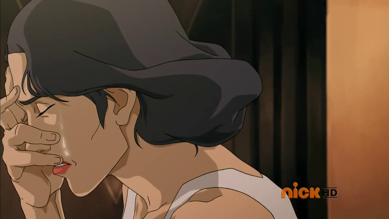 A rare moment of vulnerability for Lin Beifong. (The Legend of Korra S03E05)