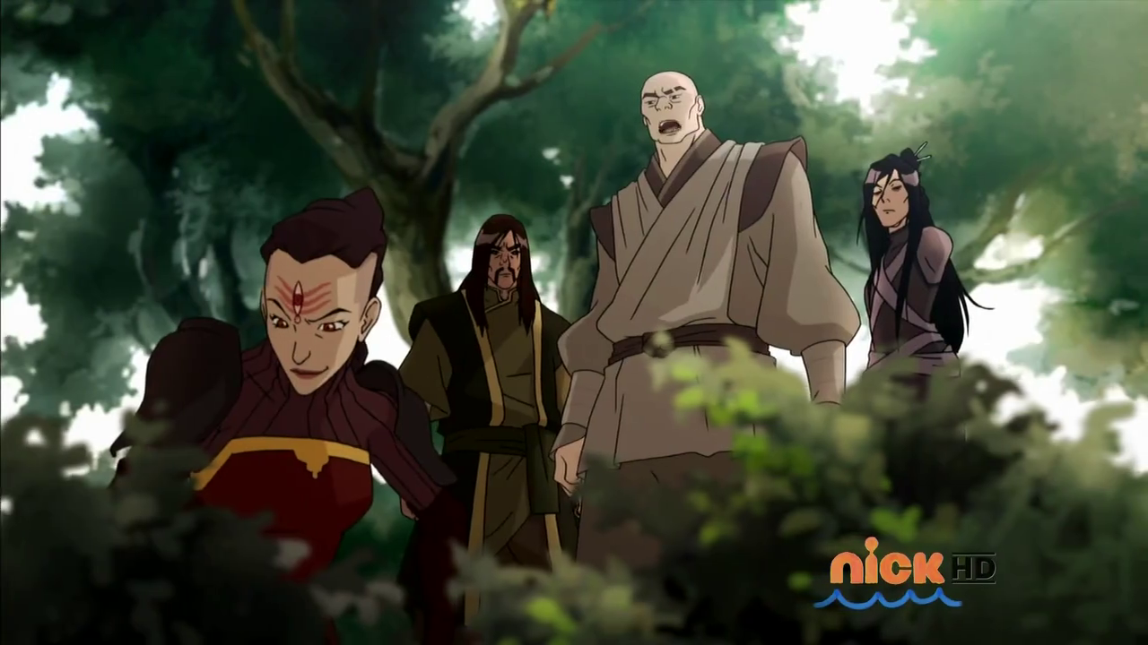 Zaheer, Ghazan, P'Li, and Ming Hua. (The Legend of Korra S03E06)