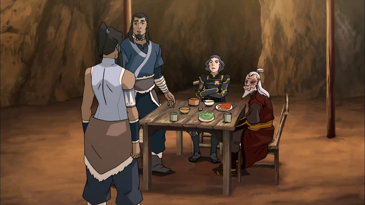 Korra meets the White Lotus. (The Legend of Korra S03E10)