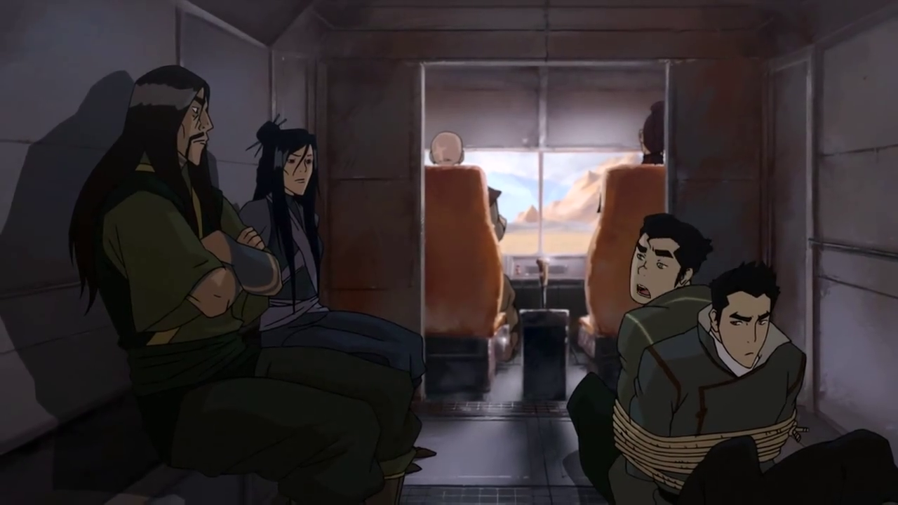 Bolin can even chat up the bad guys. (The Legend of Korra S03E10)