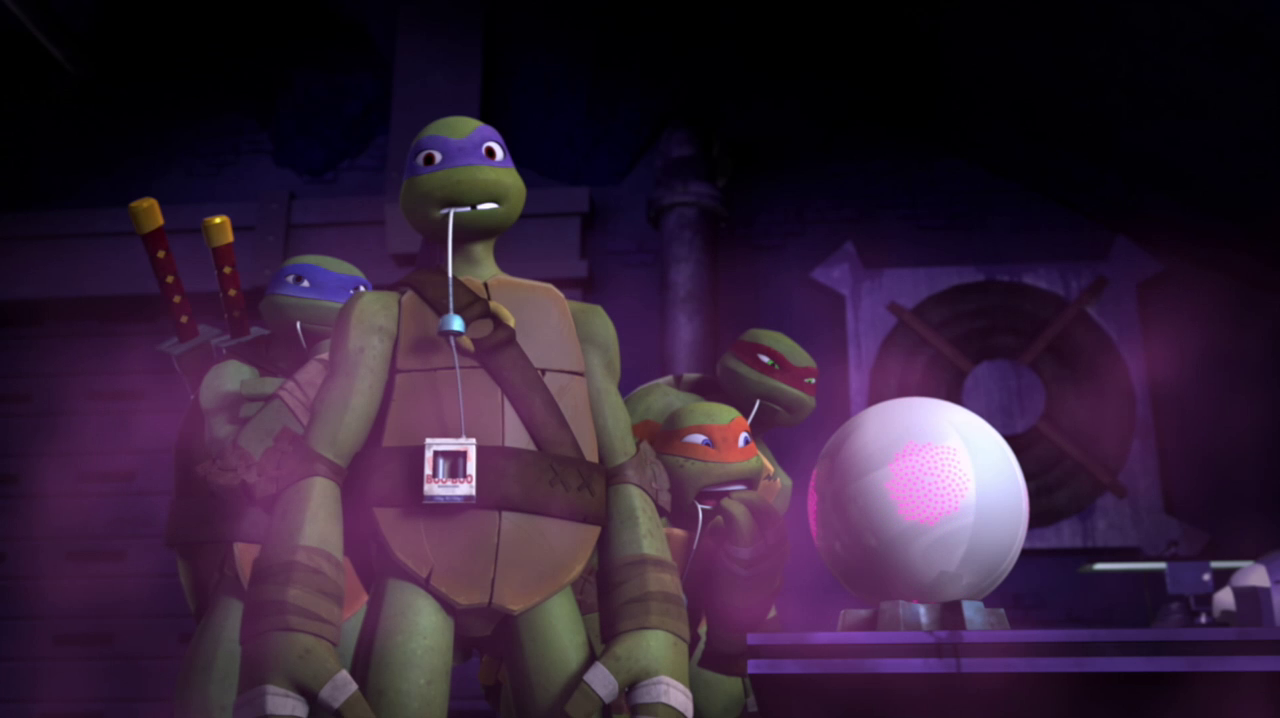 Turtles activate the Kraang Communication Orb. (Teenage Mutant Ninja Turtles S02E24)