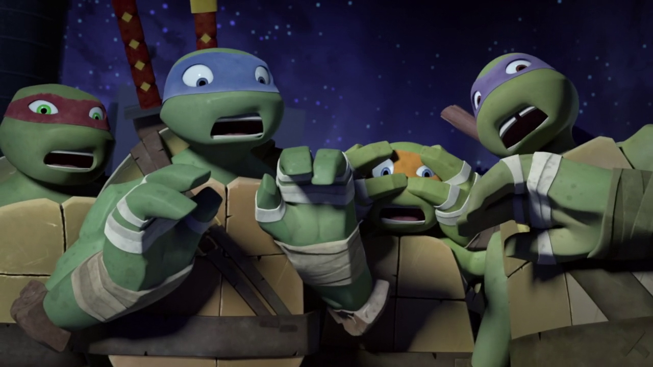 Horrified Turtles. (Teenage Mutant Ninja Turtles S02E20)