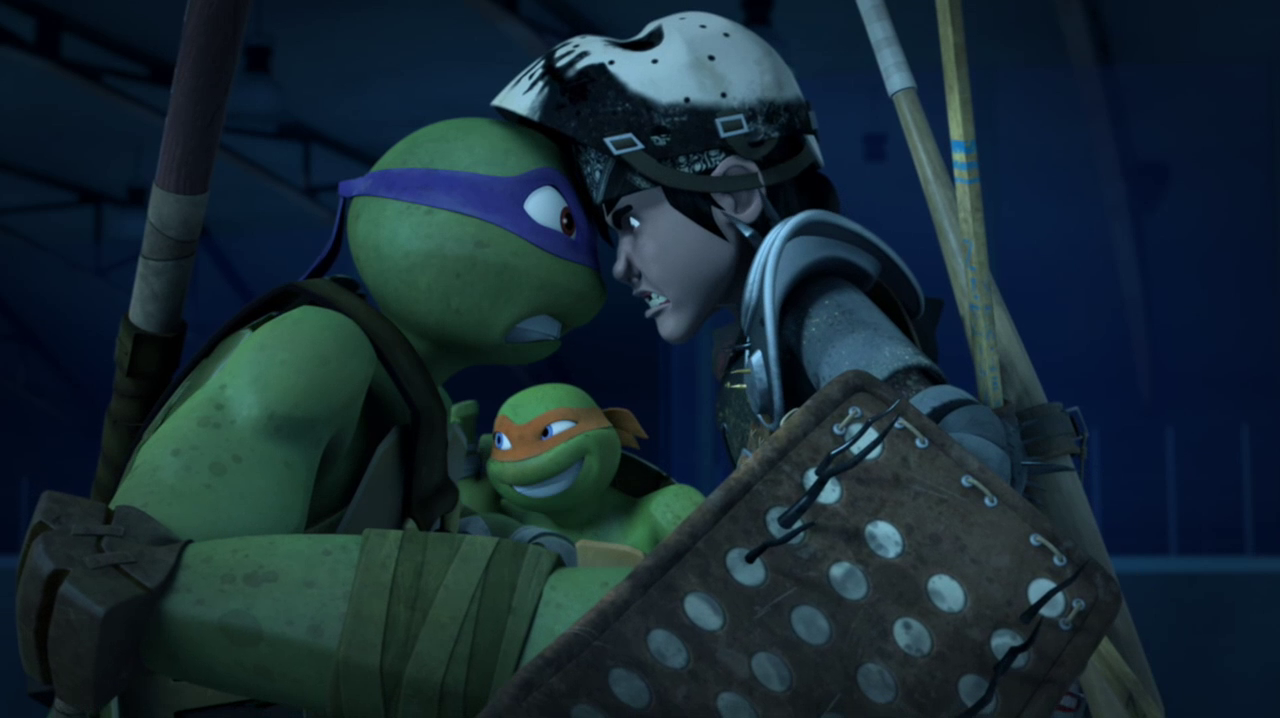 Donnie and Casey go head to head. (Teenage Mutant Ninja Turtles S02E23)