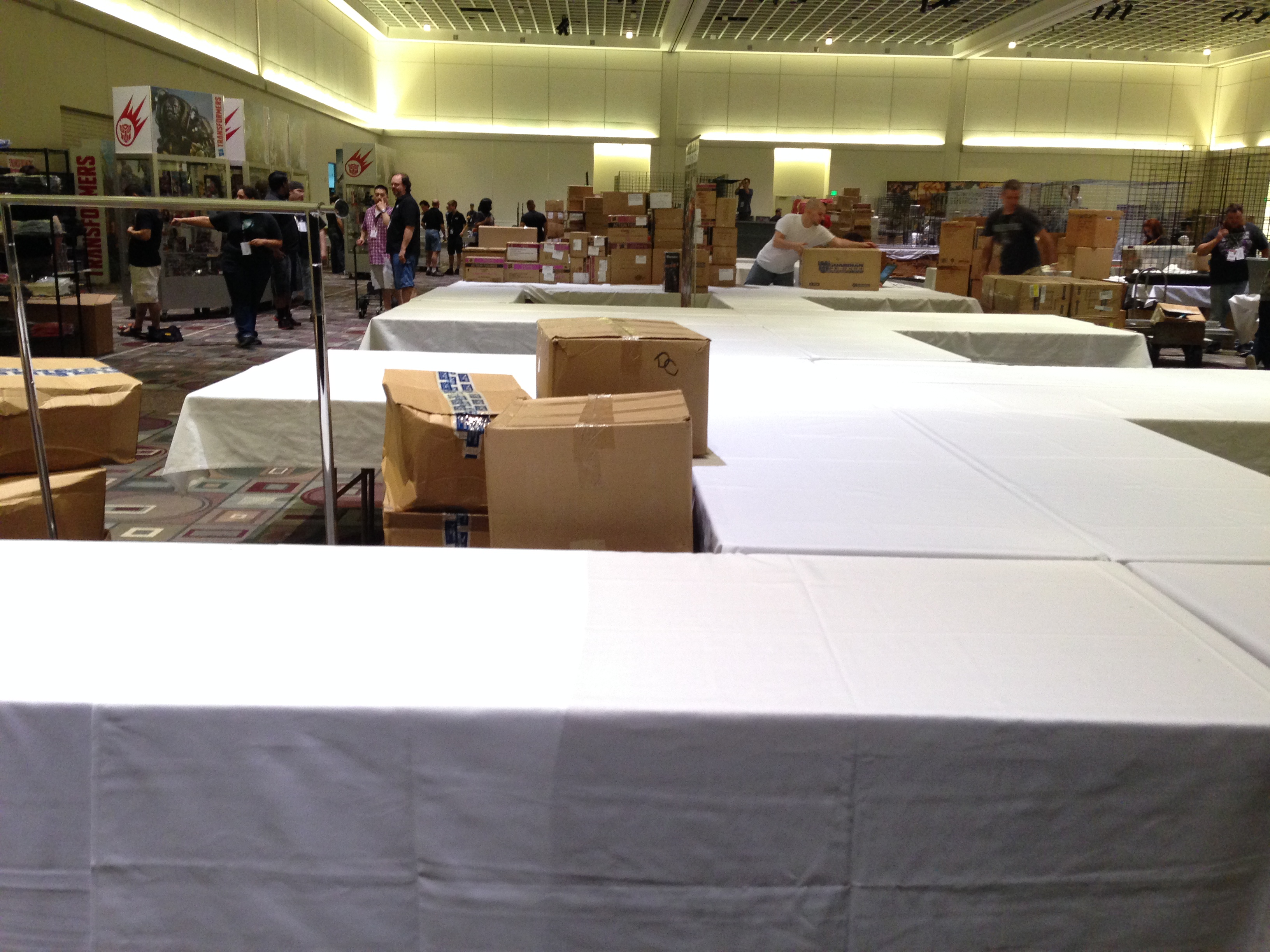 The dealer's room being set up. (Botcon Day 1)