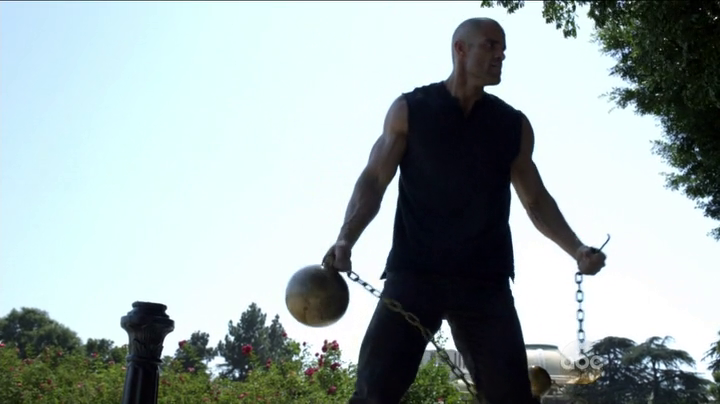 The Absorbing Man/Carl Creel played by Brian Patrick Wade. (Agents of SHIELD S02E01)