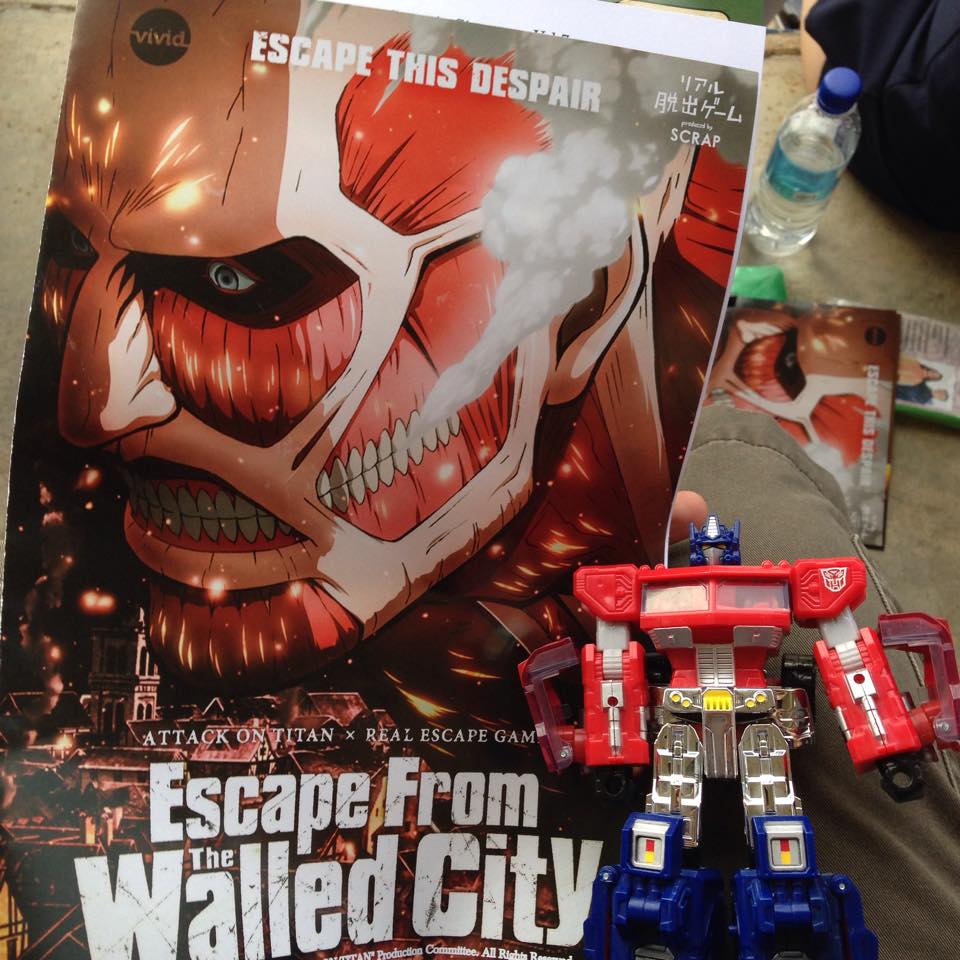 Would Optimus escape? Spoiler: we didn't. (Real Escape Game: Attack on Titan)