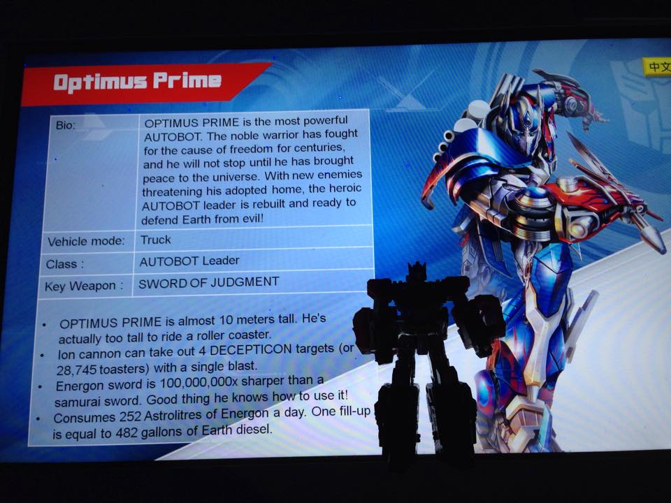 Optimus' bio. (Transformers 30th Anniversary Exhibition)