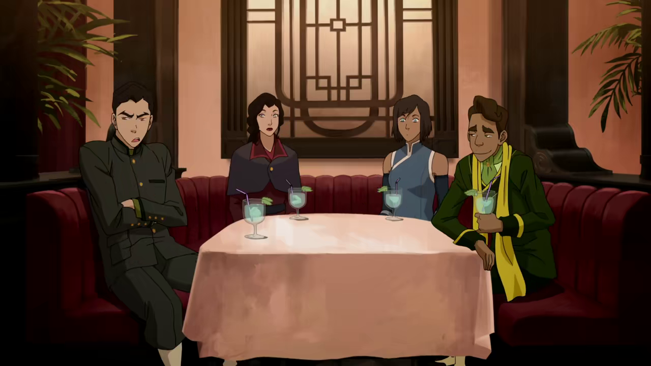 Old friends reunite with a spoilt king.("Reunion" - The Legend of Korra S04E07)