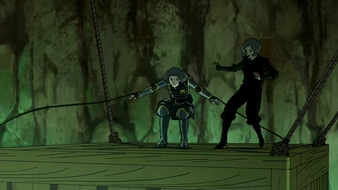 Lin rescues Su. ("Operation Beifong" - The Legend of Korra S04E10)