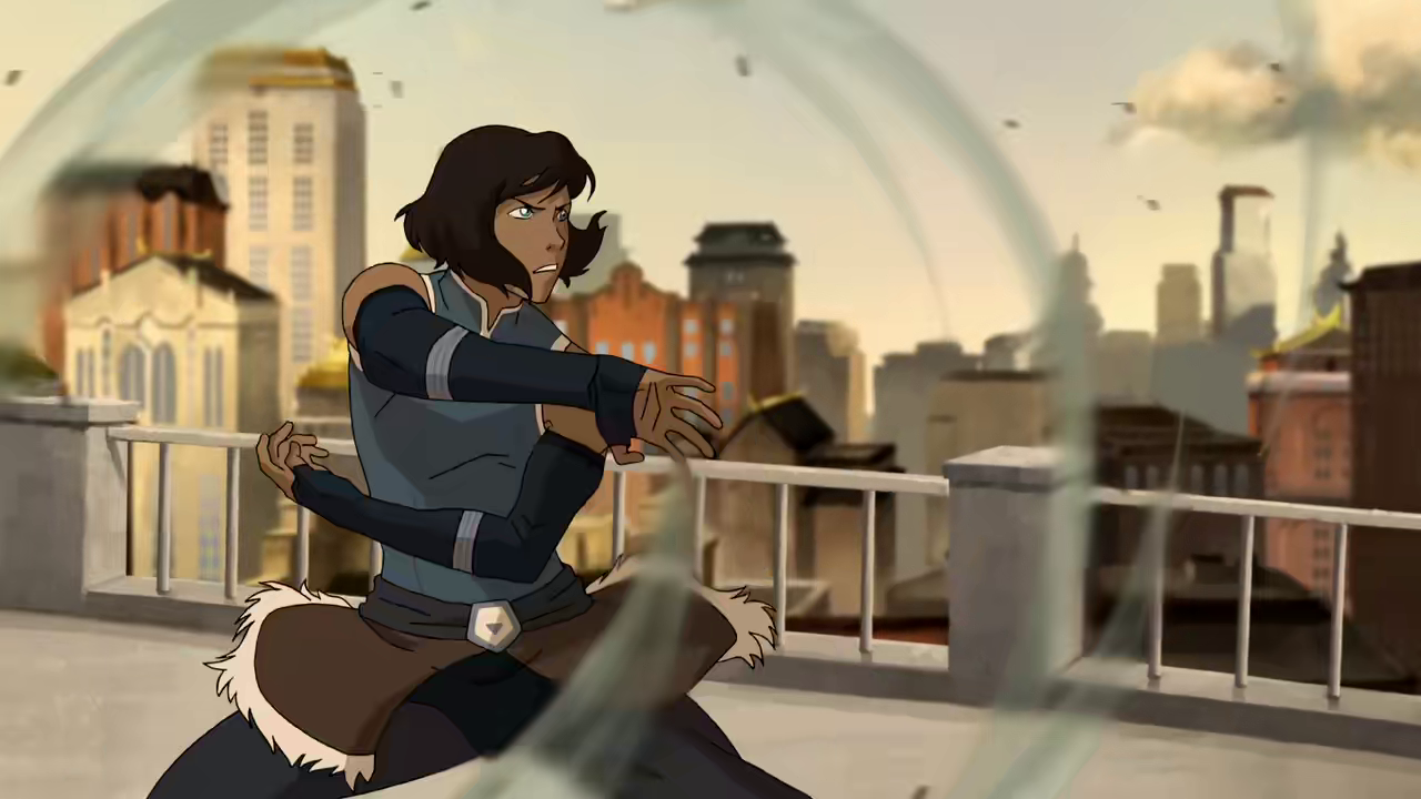 Korra's attack. ("Day of the Colossus" - The Legend of Korra S04E12)