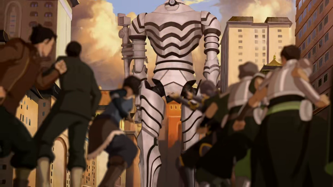 The colossus descends. ("Day of the Colossus" - The Legend of Korra S04E12)