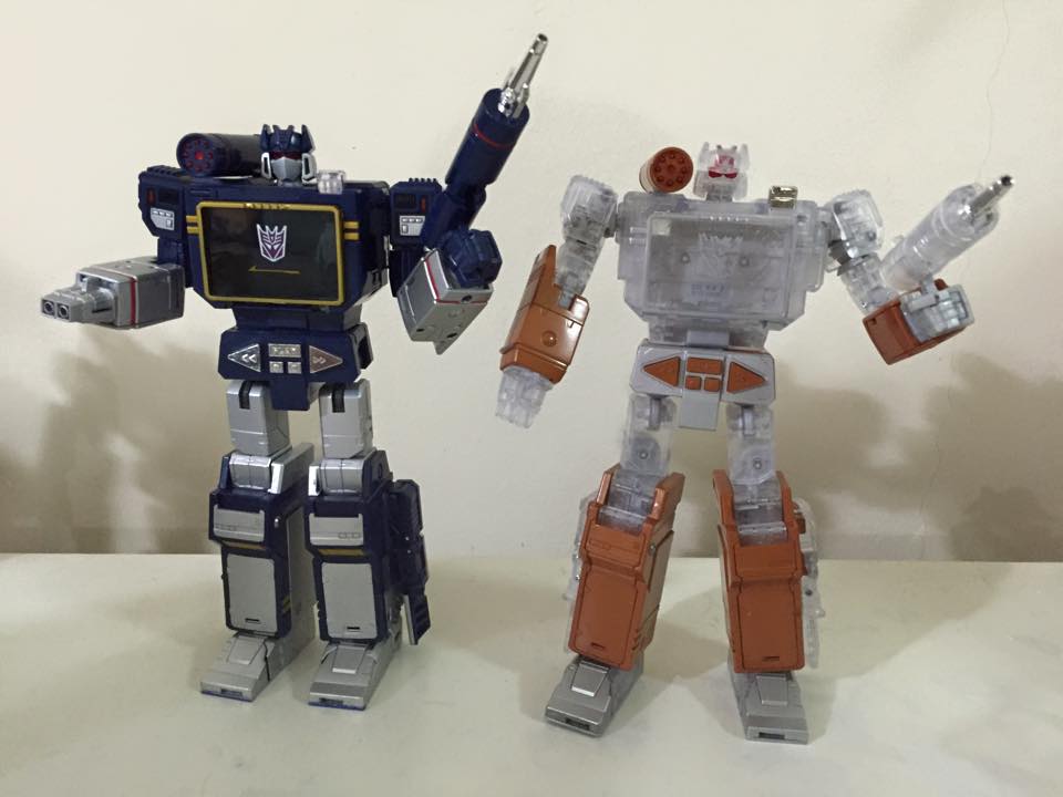 With MP-13 Soundwave. (Transformers: Platinum Edition Year of the Goat Soundwave) 