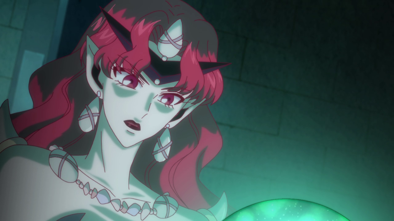 Queen Beryl's shock.  ("Minako –Sailor V–" - Sailor Moon Crystal S01E08)
