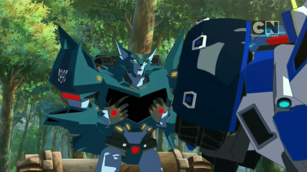 Steeljaw pulls fast one. ("Trust Exercises" - S01E03 of Transformers: Robots in Disguise)