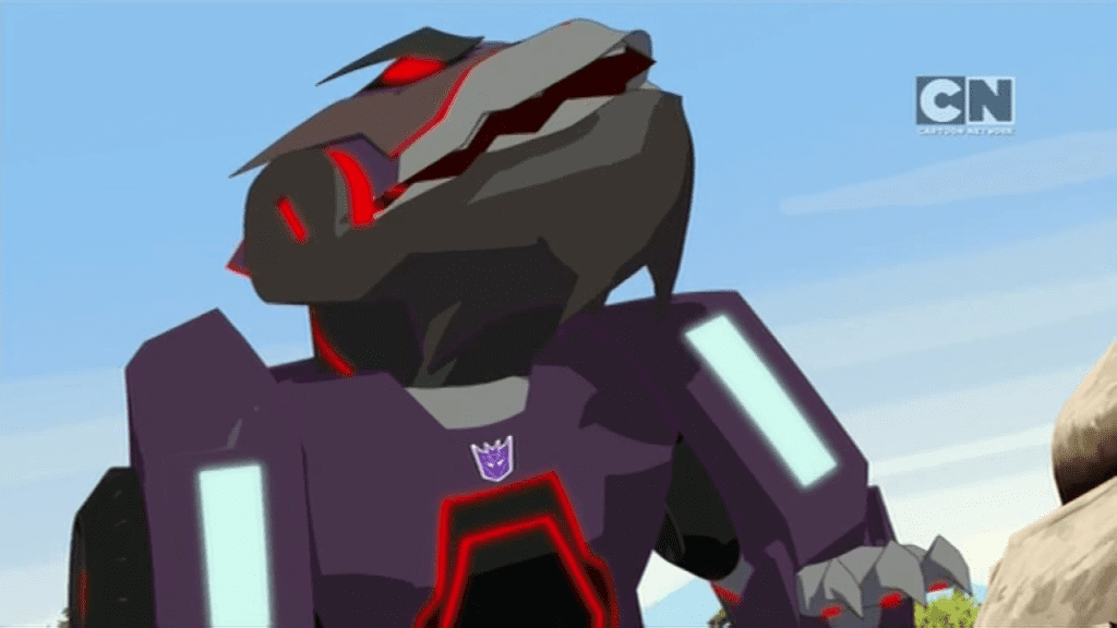 Underbite, eater of cities. ("Pilot (Part 1)" - S01E01 of Transformers: Robots in Disguise)