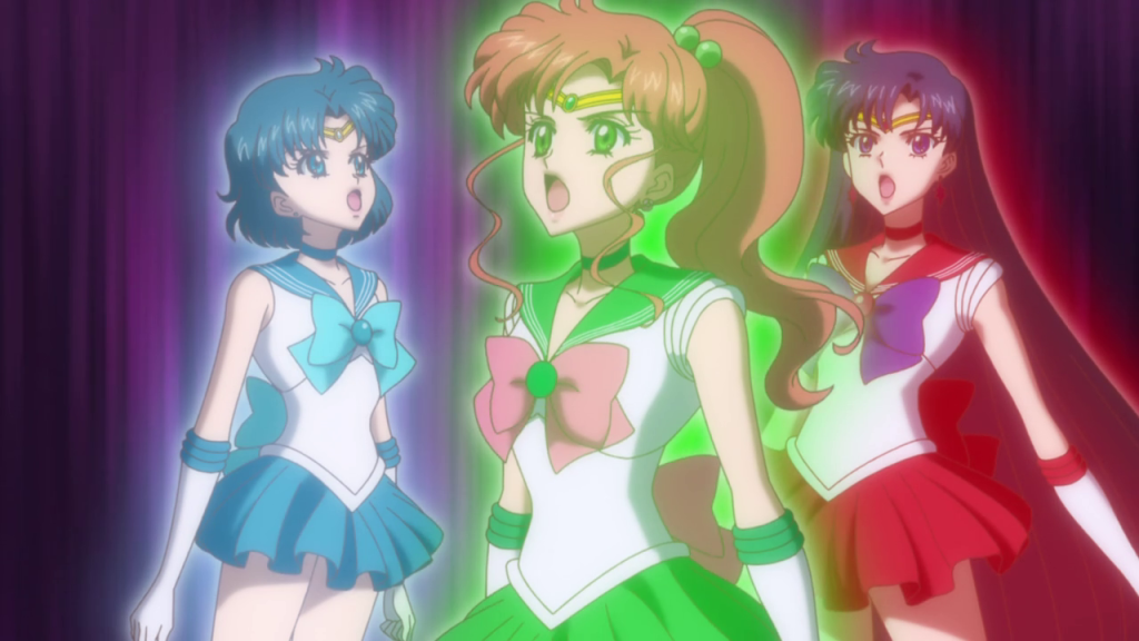 The Inner Senshi finally transform. ("Hidden Agenda –Nemesis–" Sailor Moon Crystal S01E22)