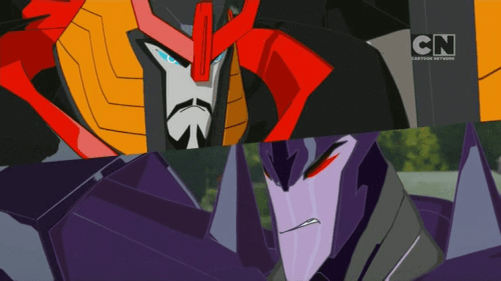 Drift vs Fracture. ("Hunting Season" - Transformers: Robots in Disguise S01E12)
