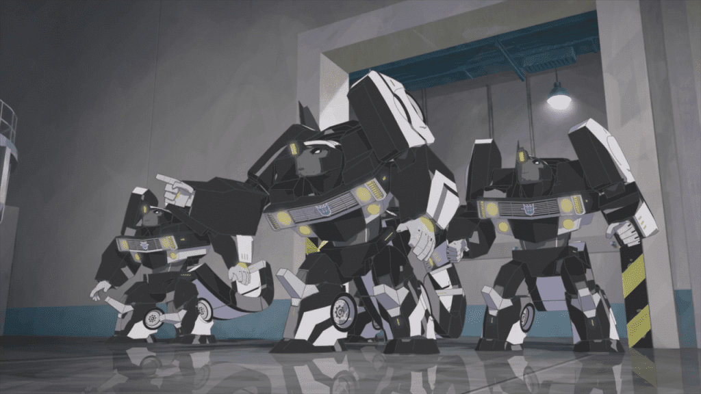 Malodor and the Skunkticons. ("Out of Focus" - Transformers: Robots in Disguise S01E13)
