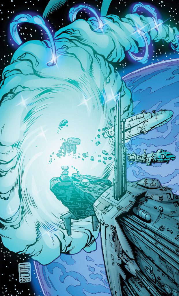 Teleportation through a Force storm. (Wookiepedia)