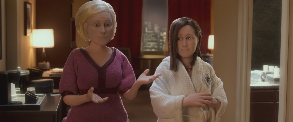 Tom Noonan voices Emily and Jennifer Jason Leigh voices Lisa Hesselman in "Anomalisa." (United International Pictures)