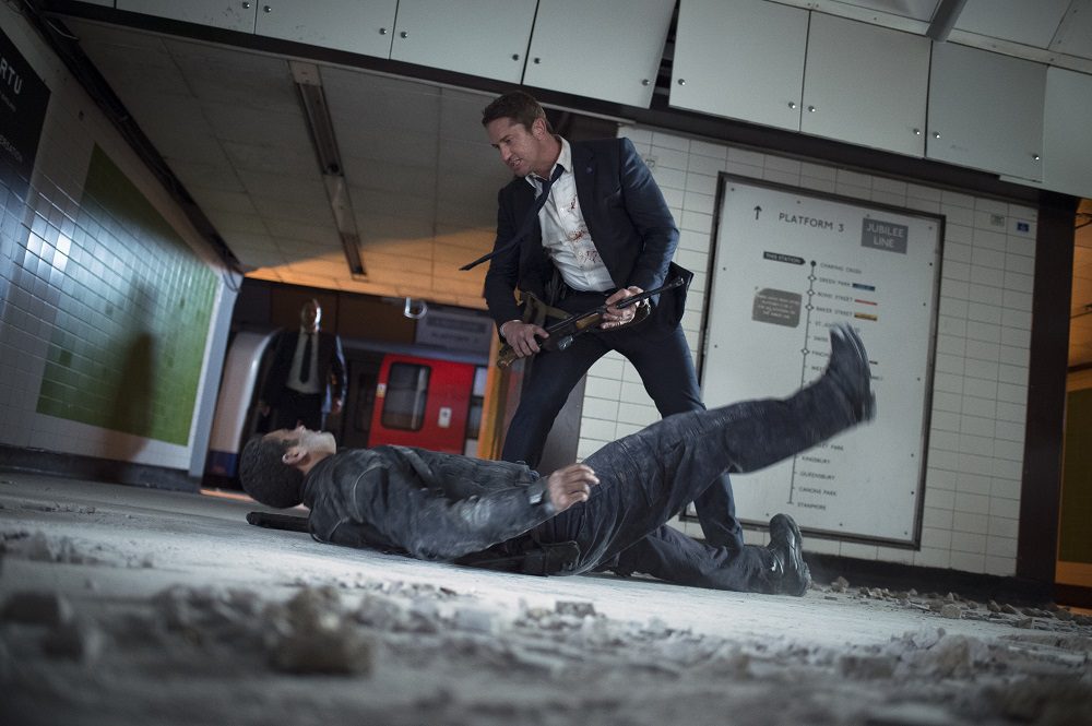 Mike Banning makes short work of his attacker in "London Has Fallen." (Cathay-Keris Films)