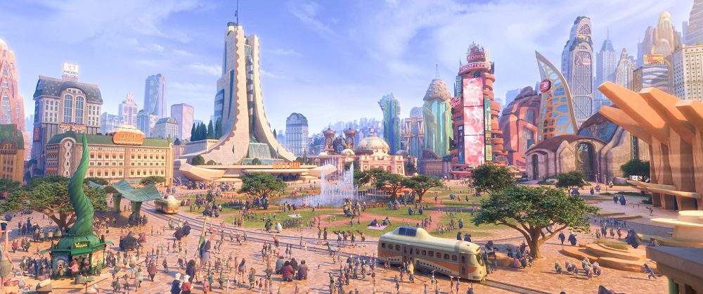 The city of Zootopia in "Zootopia." (©2016 Disney. All Rights Reserved.)