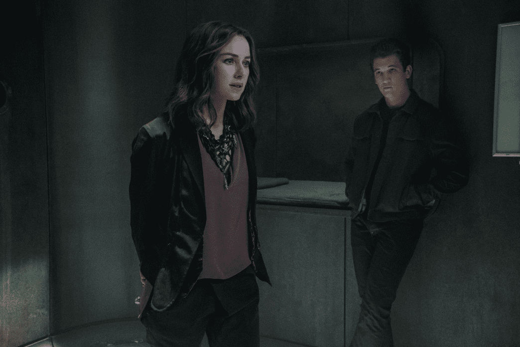 Evelyn (Naomi Watts) and Peter (Miles Teller) conspire in "The Divergent Series: Allegiant." (Golden Village Pictures)