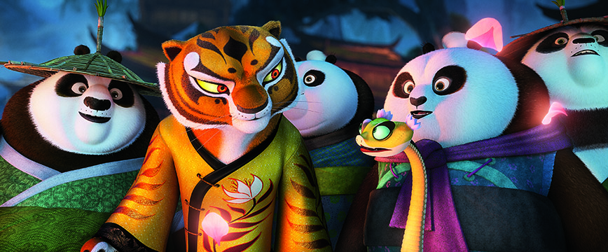 Tigress (Angelina Jolie) and the other pandas in "Kung Fu Panda 3." (Twentieth Century Fox)