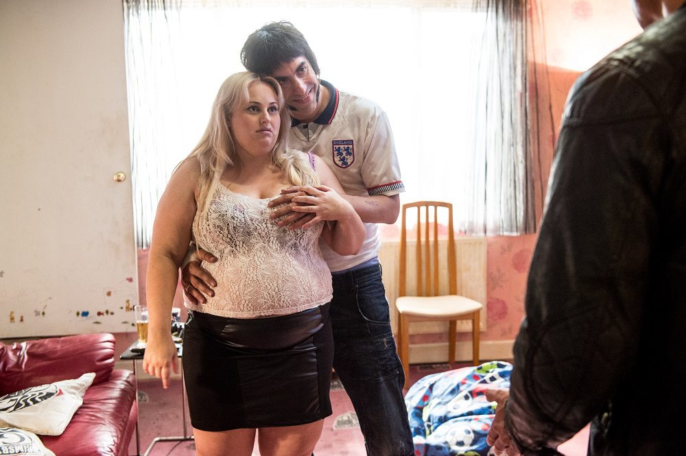 Nobby (Sacha Baron Cohen) and his wife Dawn (Rebel Wilson) in "The Brothers Grimsby." (Golden Village Pictures)