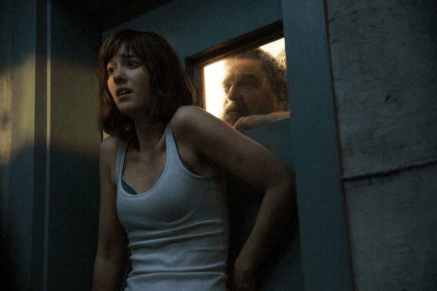 Michelle (Mary Elizabeth Winstead) and Howard (John Goodman) have a misunderstanding in "10 Cloverfield Lane." (United International Pictures)