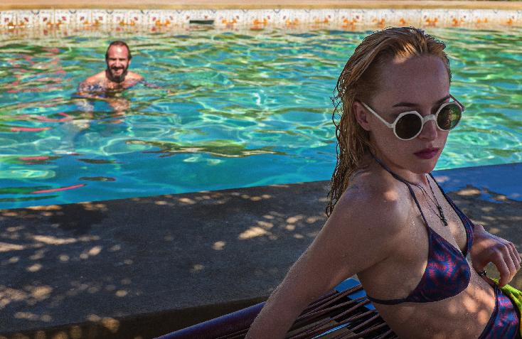 Harry (Ralph Fiennes) and his daughter Penelope (Dakota Johnson) in "A Bigger Splash." (Shaw Organisation)