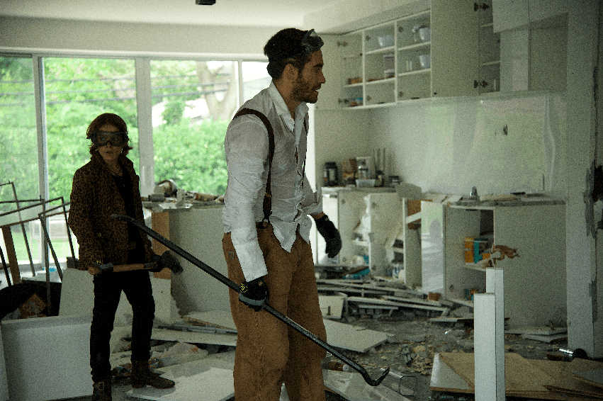 Having a smashing good time in "Demolition." (Cathay-Feris Films)