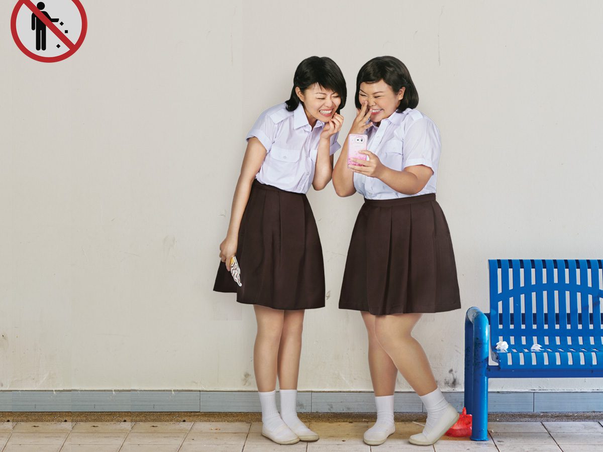 Schoolgirl funnies in "Meenah and Cheenah." (Dream Academy)