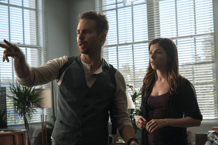 Francis (Sam Rockwell) and Martha in "Mr. Right." (Cathay-Keris Films)
