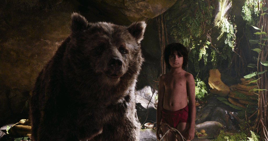 Baloo (Bill Murray) and Mowgli (Neel Sethi) in "The Jungle Book." (Walt Disney Pictures)