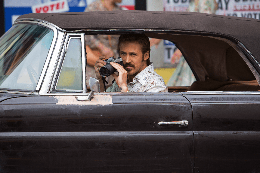 Taking a ride in "The Nice Guys." (Golden Village Pictures)