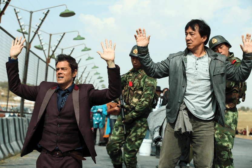 What have Bennie (Jackie Chan) and Connor (Johnny Knoxville) done in "Skiptrace?" (Shaw Organisation)