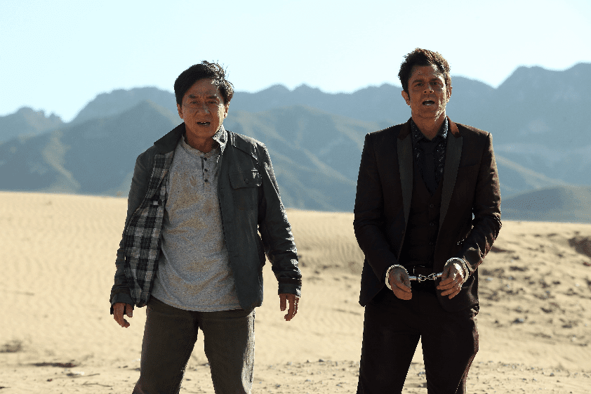The duo in "Skiptrace." (Shaw Organisation)
