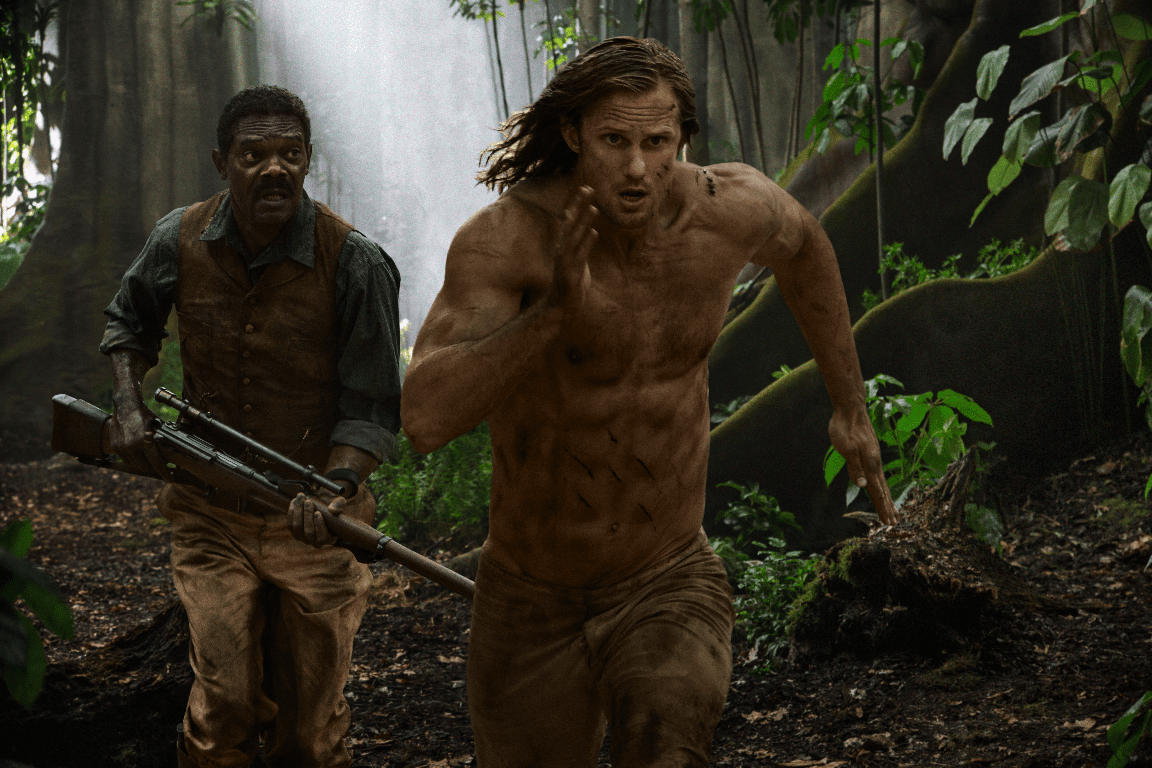 George (Samuel L. Jackson) and Tarzan in "The Legend of Tarzan." (Golden Village Pictures)